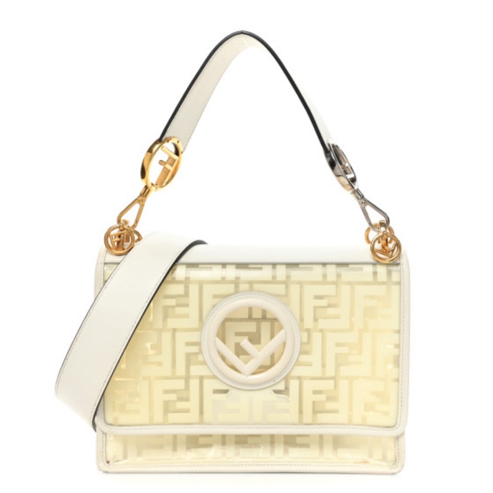 Authentic Fendi Kan white bag with 2 straps